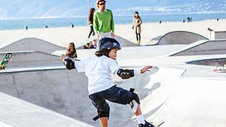 girl in a skate park